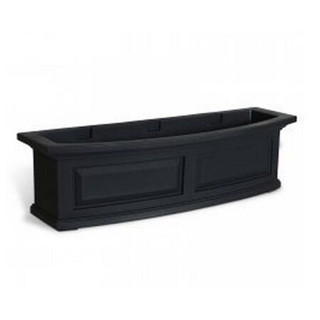 Lawnitator 4830B Nantucket 3 ft. Window Box - Black LA2621771